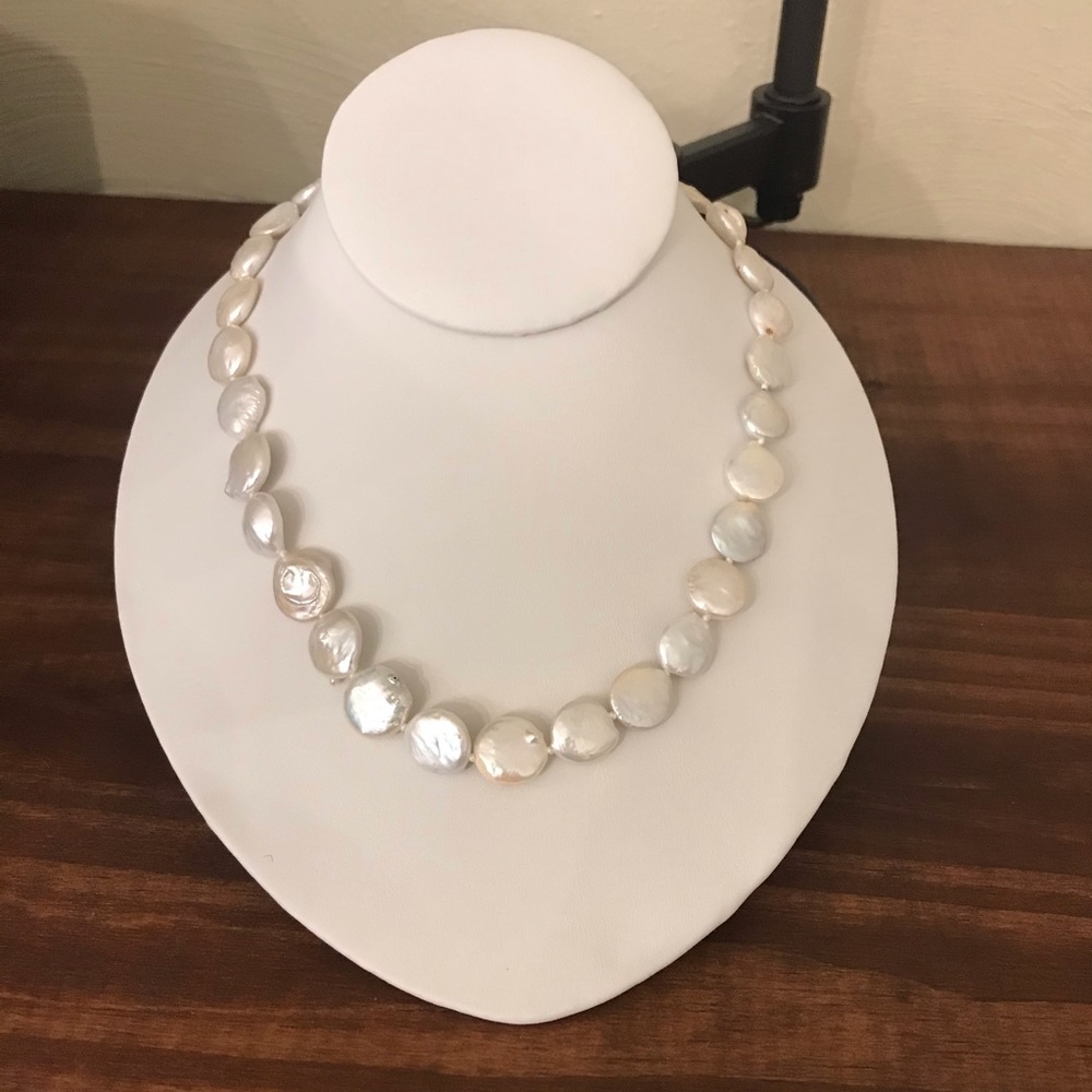 New 18” Sterling Silver Freshwaster Pearl Necklace - Picture 1 of 1